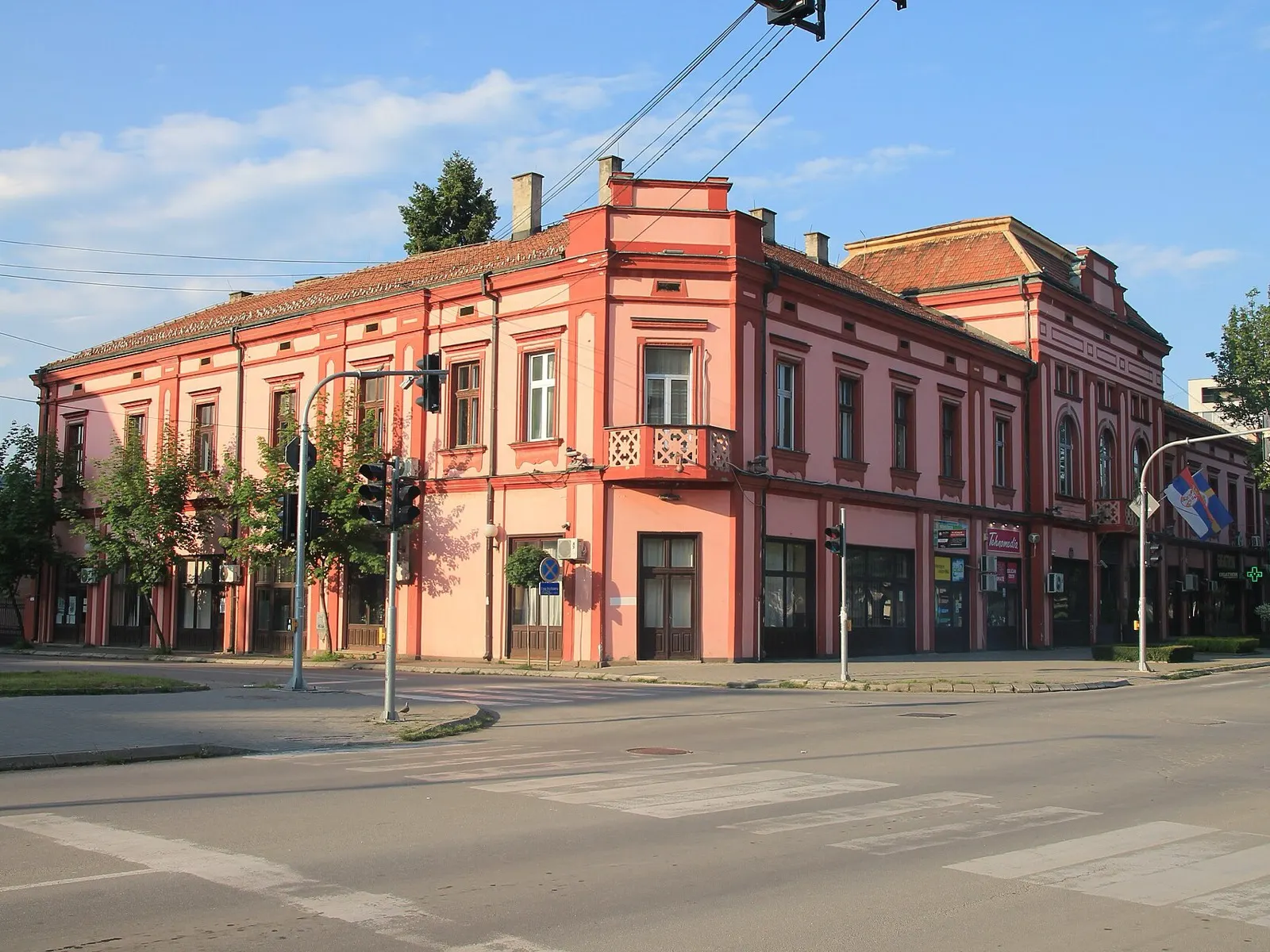 Historisches Eckgebäude im Zentrum von Zaječar, unweit des Nationalmuseums